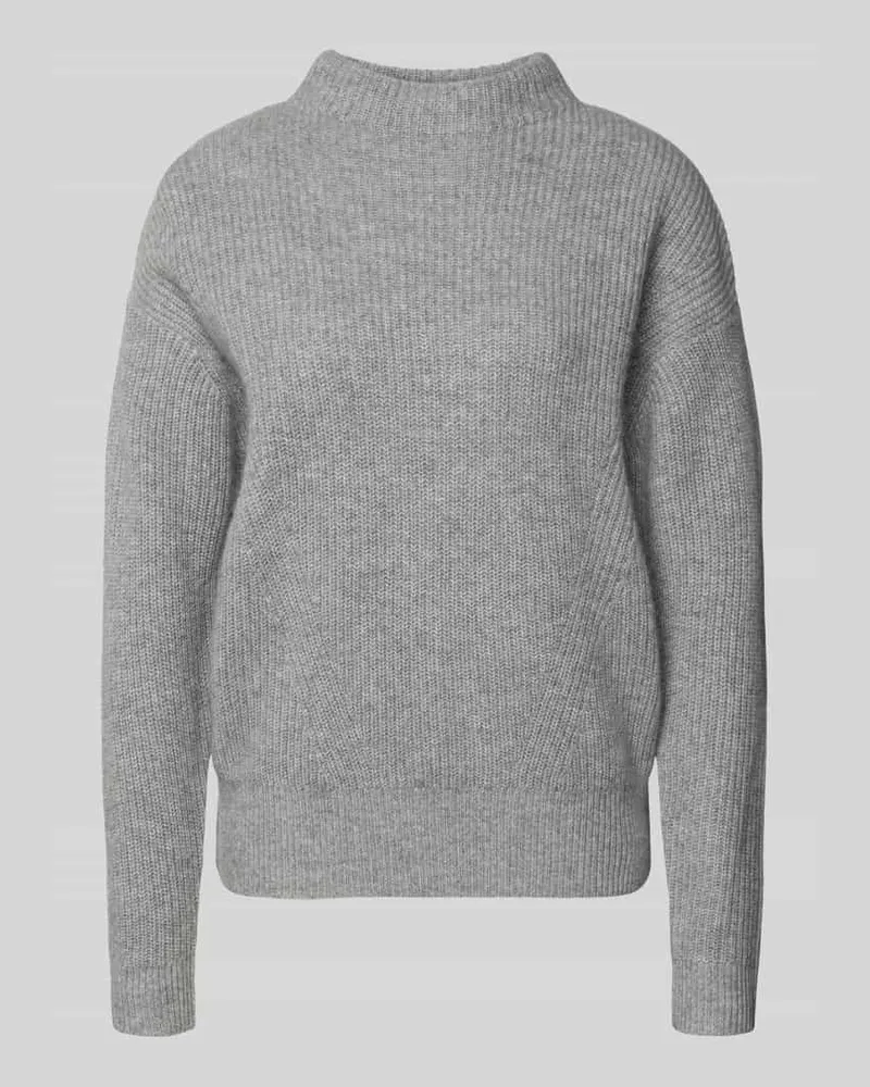 JAKE*S Regular Fit Kaschmirpullover in Strick-Optik Silber