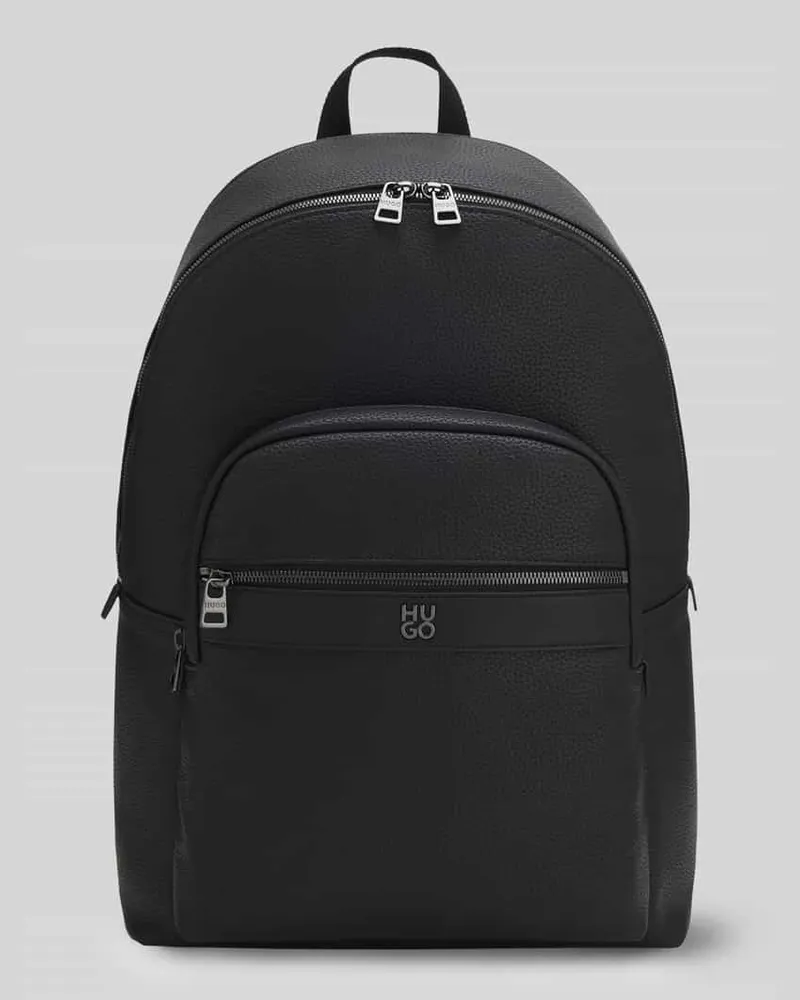 HUGO BOSS Rucksack in Lederoptik Modell 'QUANTIC_BACKPACK Black