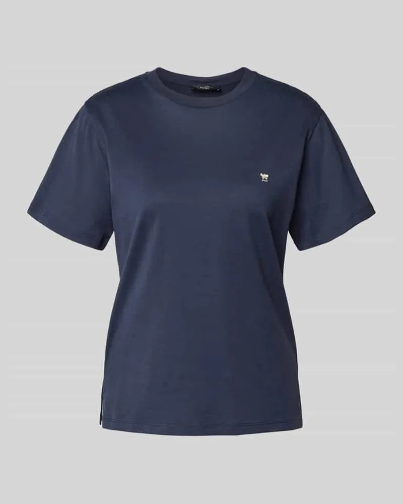 Max Mara Regular Fit T-Shirt aus reiner Baumwolle Modell 'VENACO Marine