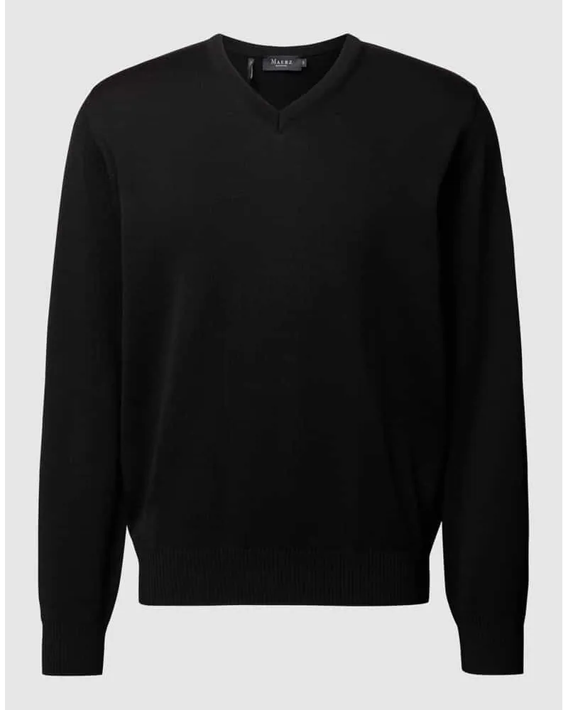 Maerz Pullover aus Schurwolle Black