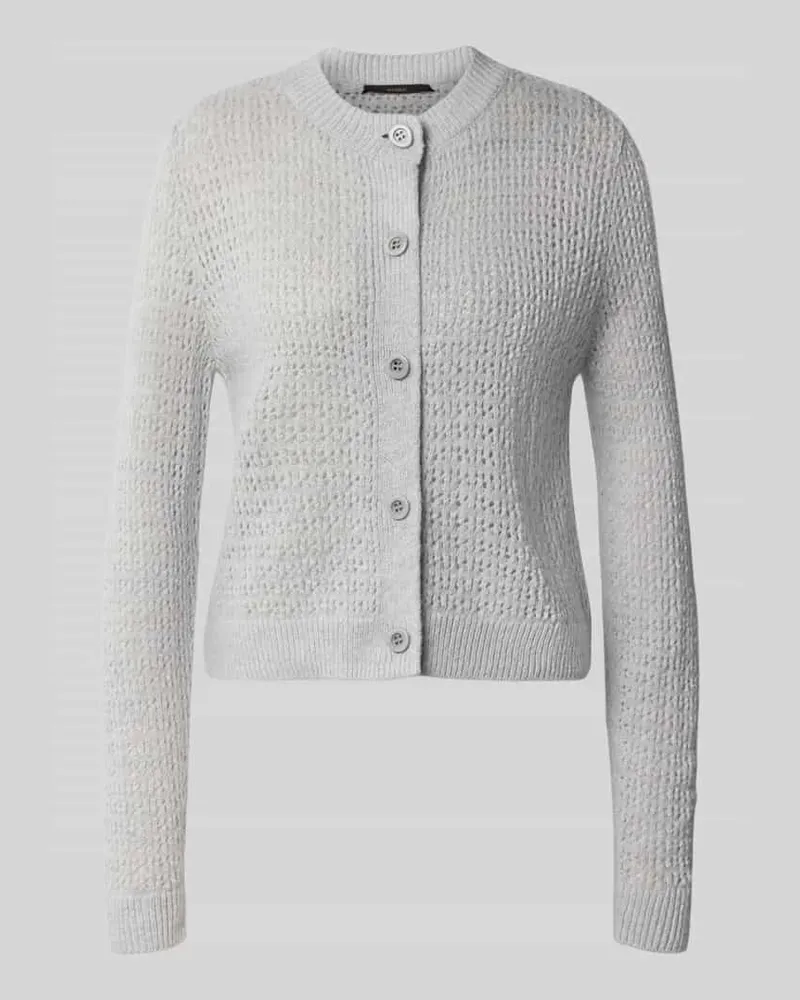 windsor. Regular Fit Cardigan aus Schurwoll-Mix mit Kaschmir-Anteil Hellgrau