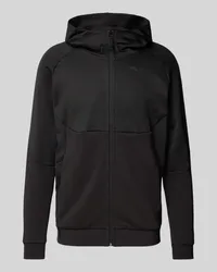 Puma Sweatjacke mit Logo-Print Modell 'PUMATECH Black