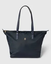 Tommy Hilfiger Tote Bag mit Label-Applikation Modell 'POPPY Dunkelblau