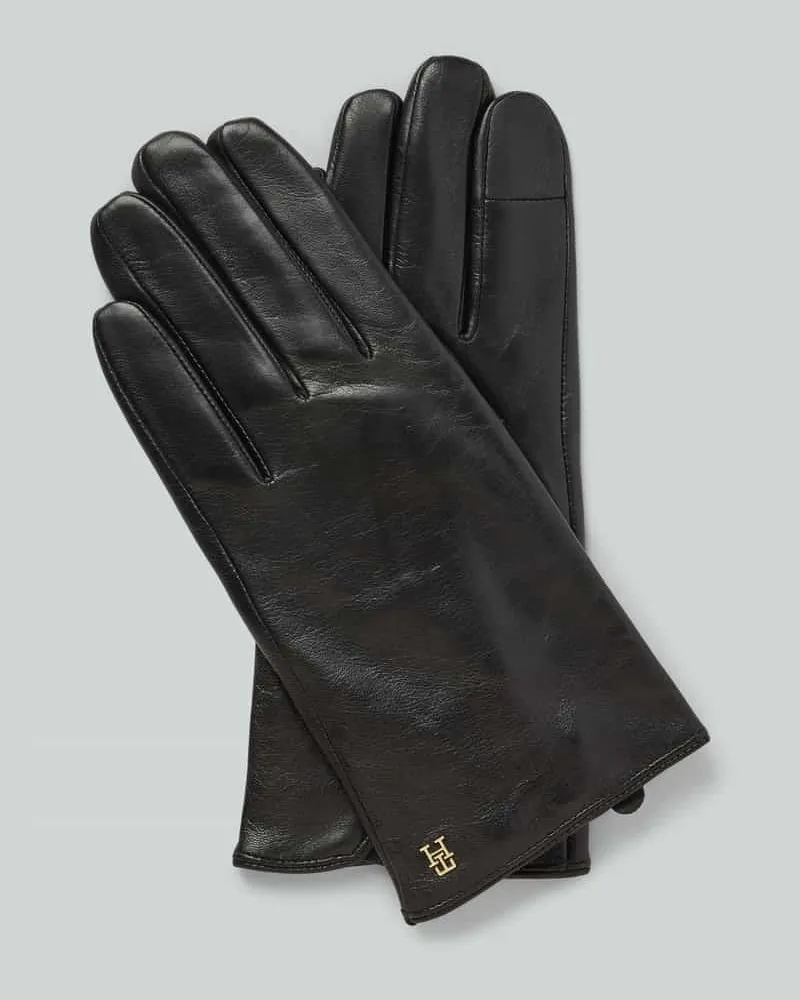 Tommy Hilfiger Handschuhe aus Ziegennappa Black