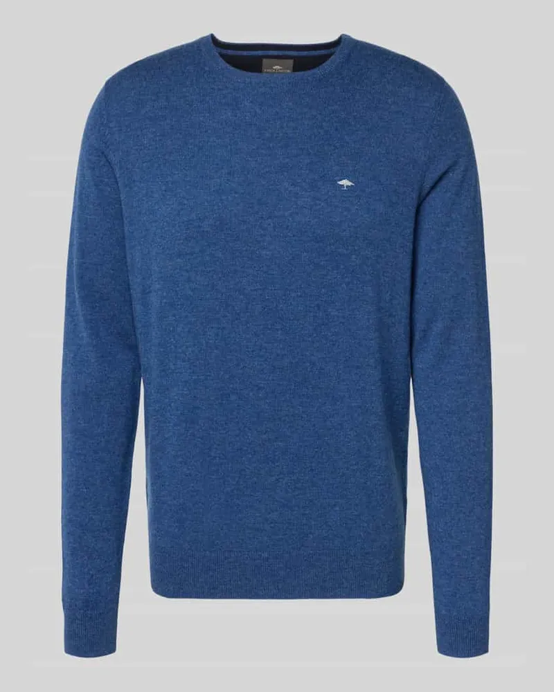 Fynch-Hatton Regular Fit Pullover mit Kaschmir-Anteil Modell 'Merino Jeansblau