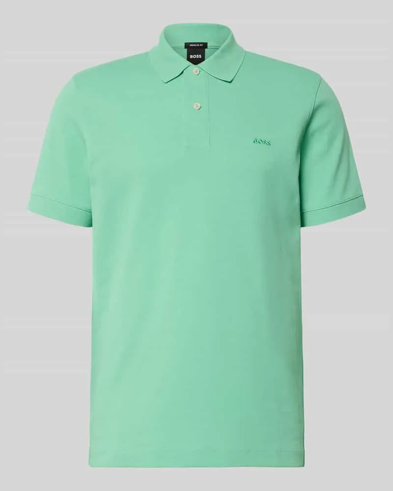 HUGO BOSS Regular Fit Poloshirt aus reiner Baumwolle Modell 'PALLAS Hellgruen