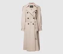 Trenchcoat mit Bindegürtel in unifarbenem Design