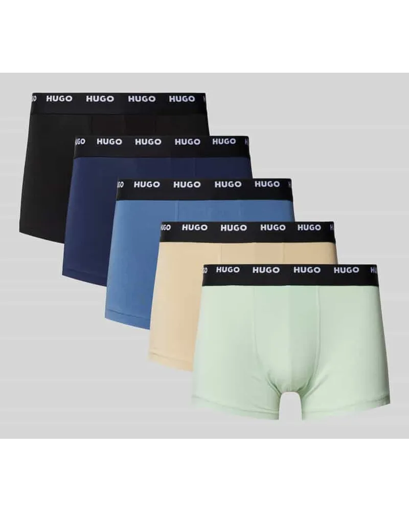 HUGO BOSS Trunks mit elastischem Logo-Bund im 3er-Pack Mint