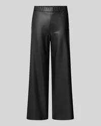 RAFFAELLO ROSSI  Wide Leg Culotte in Leder-Optik Modell 'PALINA Black