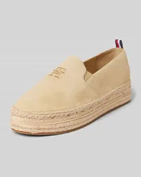 Tommy Hilfiger Mokassins aus Leder mit Label-Stitching Beige