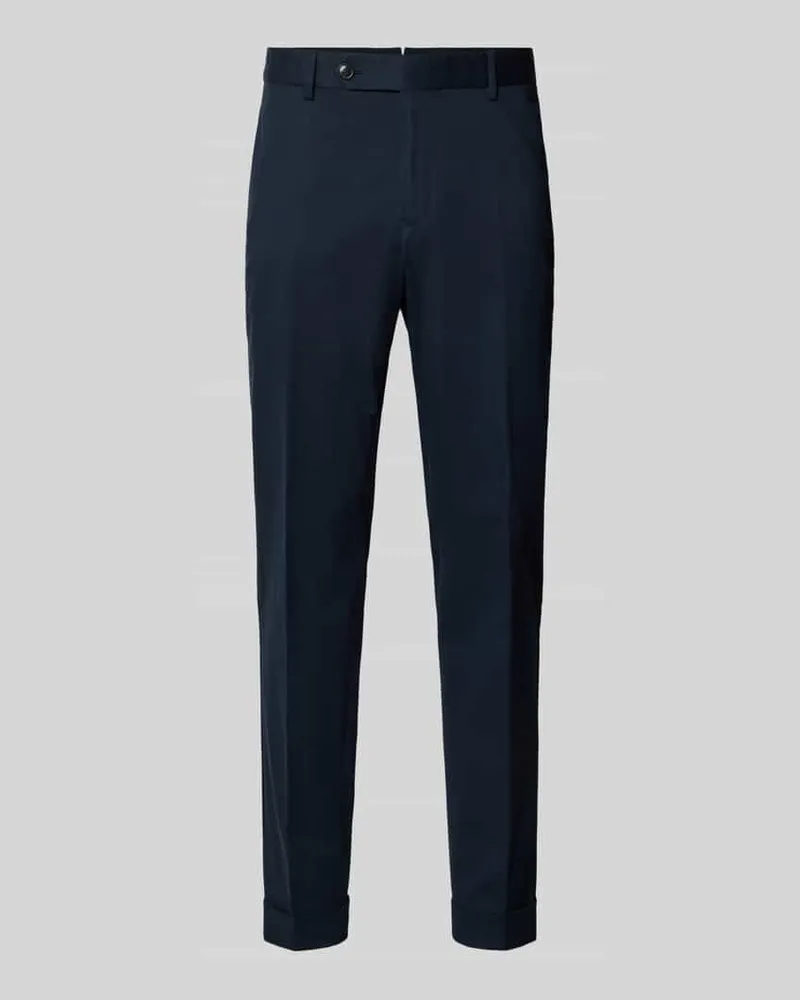 HUGO BOSS Slim Fit Hose aus Baumwoll-Mix Modell 'H-GENIUS Marine