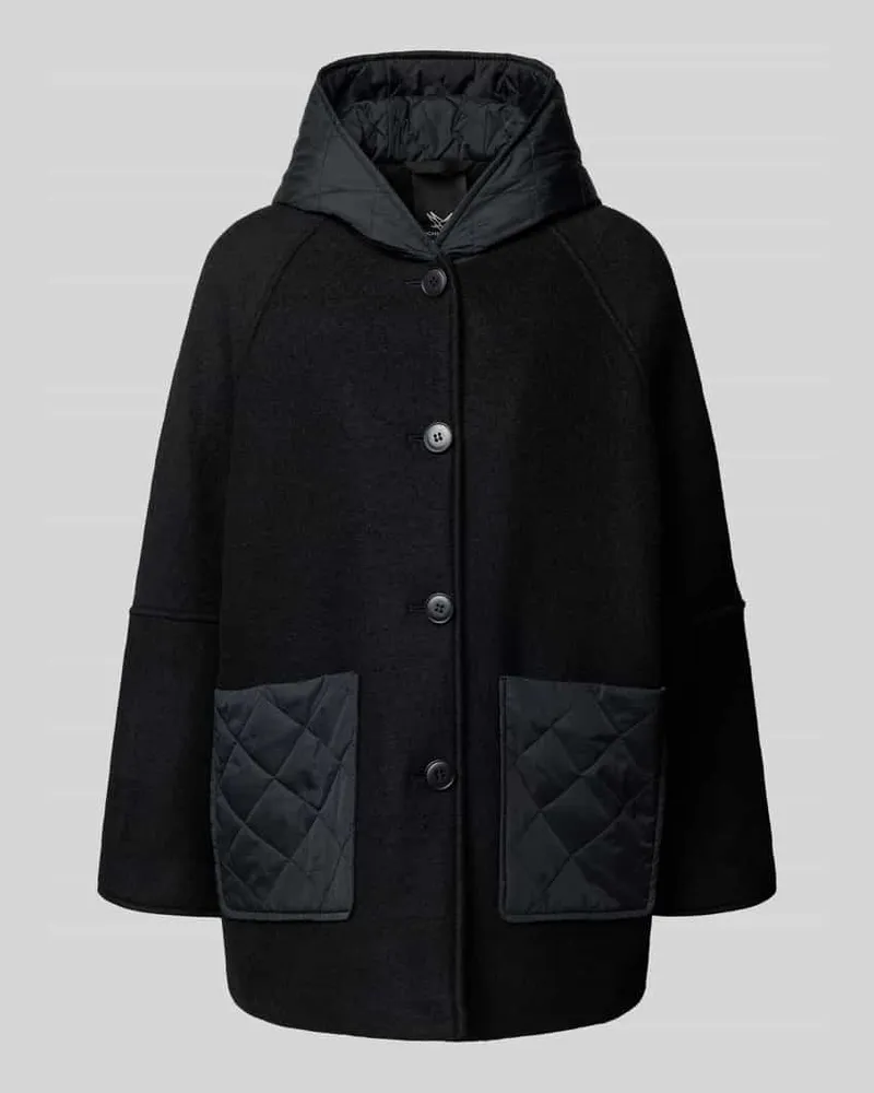 Fuchs Schmitt Wolljacke mit Kapuze Black