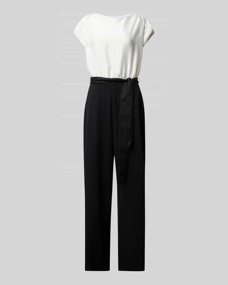 Swing Jumpsuit mit Rundhalsausschnitt Black