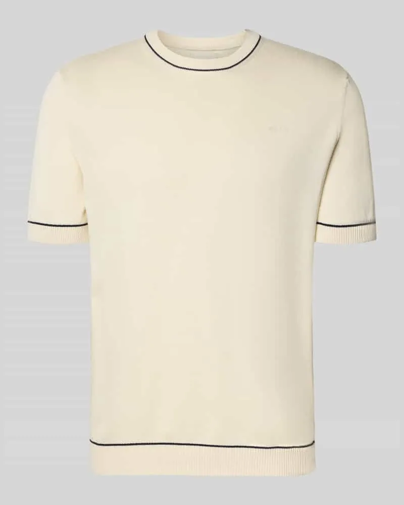 Gant Strickshirt mit Rundhalsausschnitt Offwhite