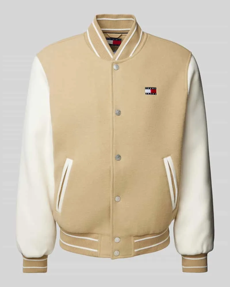 Tommy Hilfiger College-Jacke mit Label-Patch Beige