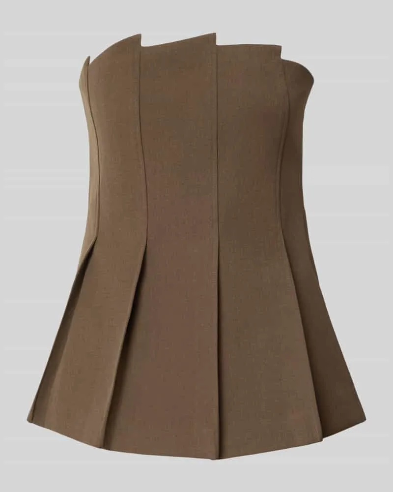Gestuz Blusentop im Off-Shoulder-Look Modell 'stacy pleat corsage Dunkelbraun