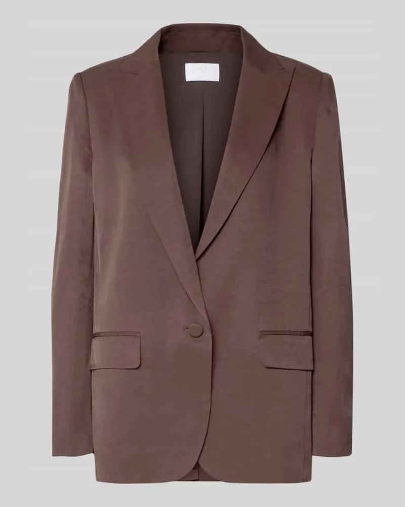 JAKE*S Relaxed Fit Blazer mit Reverskragen Dunkelbraun