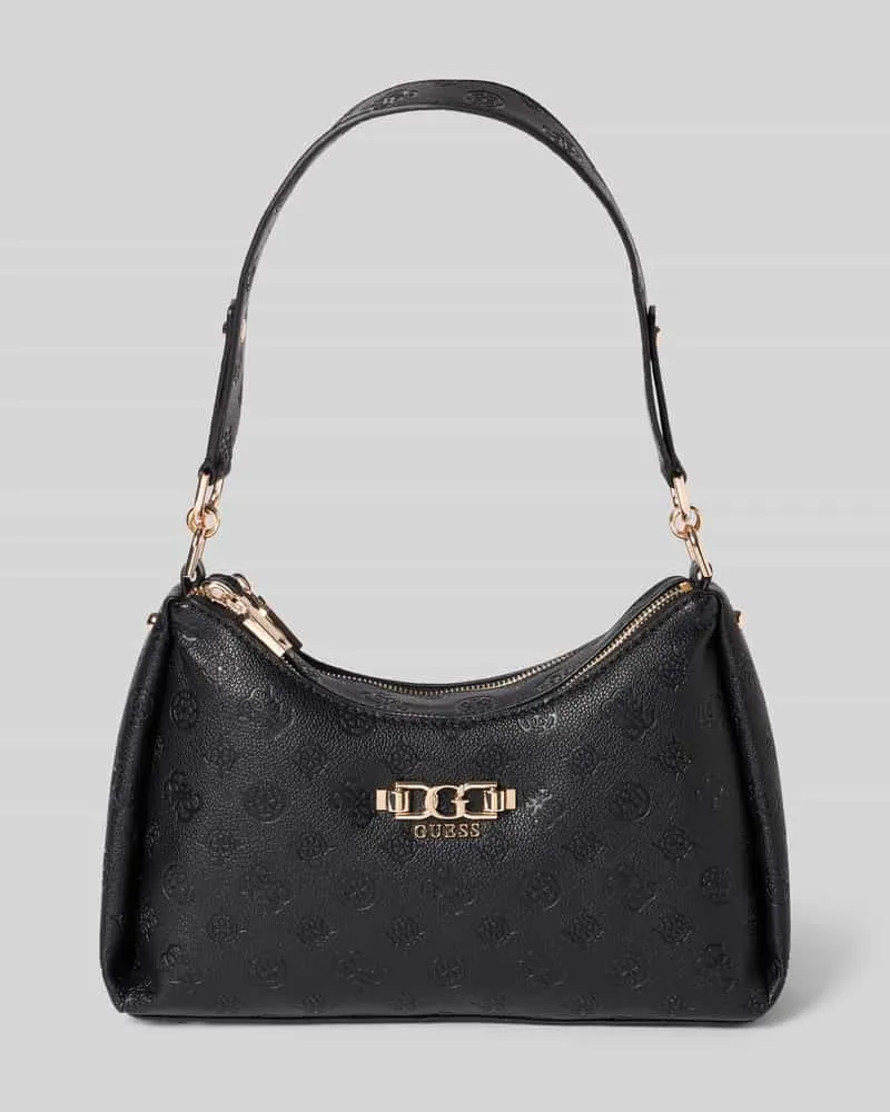 Guess Shoulder Bag in Leder-Optik mit Logo-Detail Modell 'Anise Black