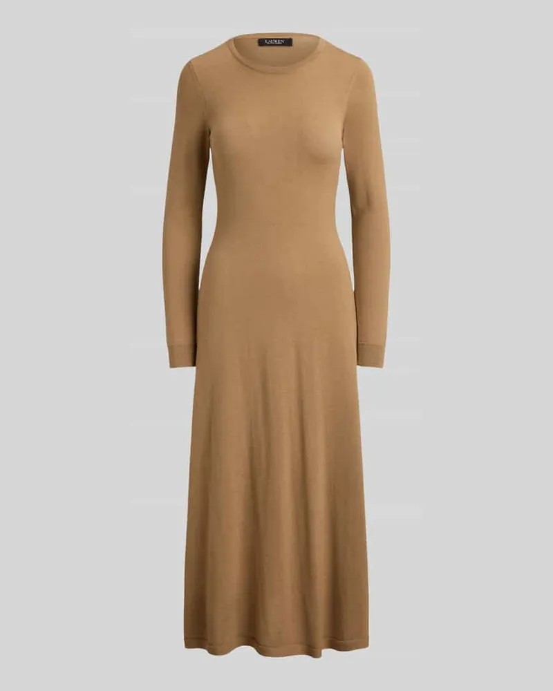 Ralph Lauren A-Linie Freizeitkleid aus reiner Wolle Modell 'VORLEY Camel