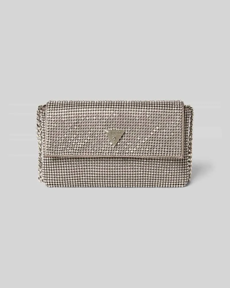 Guess Umhängetasche mit Strasssteinbesatz Modell 'ZALINA Silber
