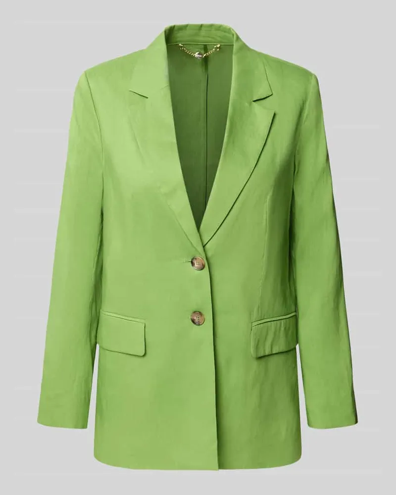 Marc Cain Blazer aus Leinen-Mix mit Pattentaschen Grass
