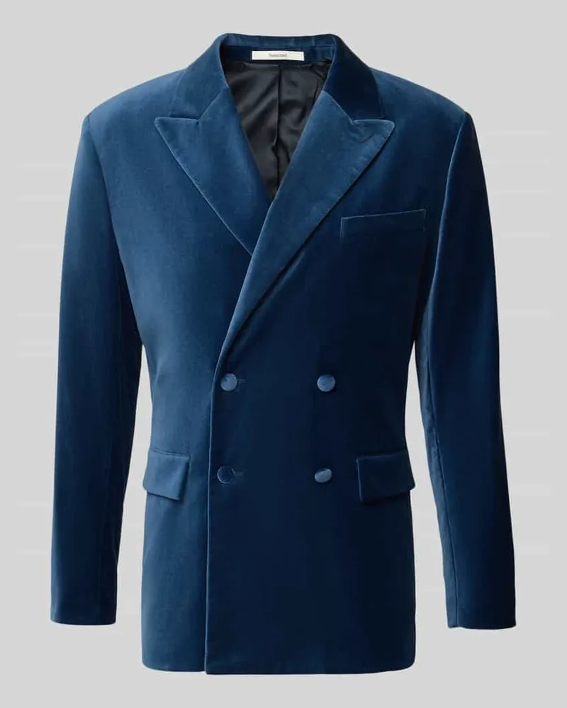 Selected Homme Slim Fit Sakko aus Bio-Baumwoll-Samt Marine