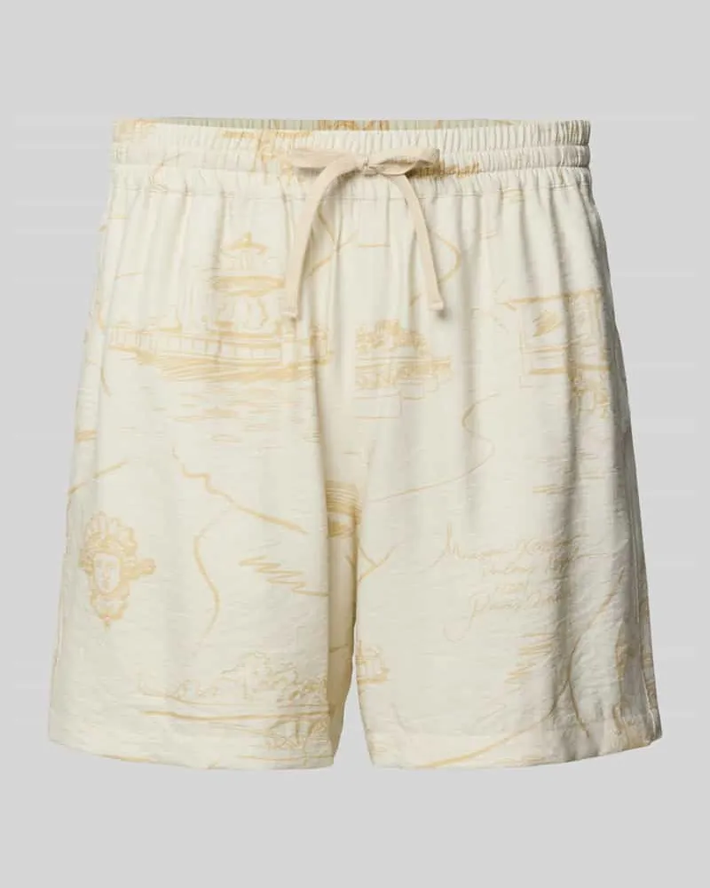 Kitsuné Shorts aus Viskose-Mix Ecru