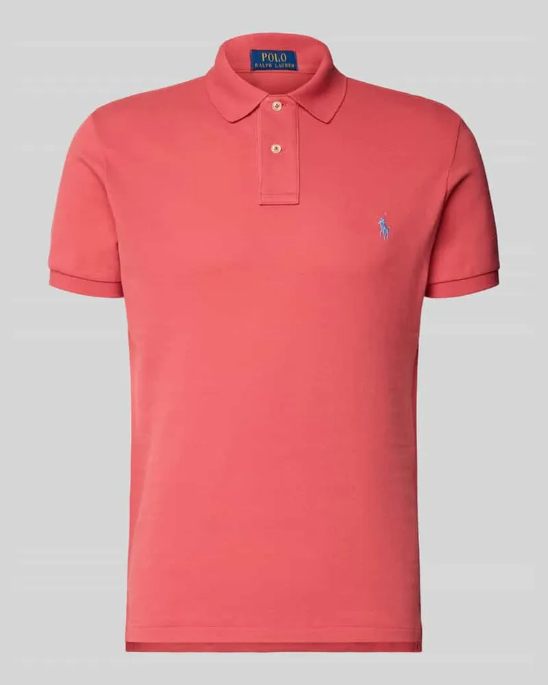 Ralph Lauren Poloshirt mit Label-Stitching Rot