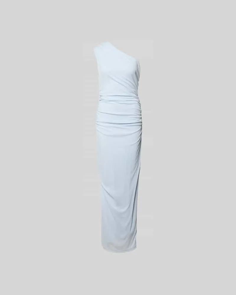 ROTATE Birger Christensen Maxikleid mit Raffungen Hellblau