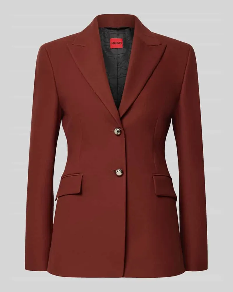 HUGO BOSS Regular Fit Longblazer mit Viskose-Anteil Modell 'Asmalla Bordeaux