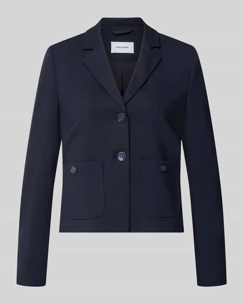 More & More Blazer aus Viskose-Mix mit Reverskragen Dunkelblau