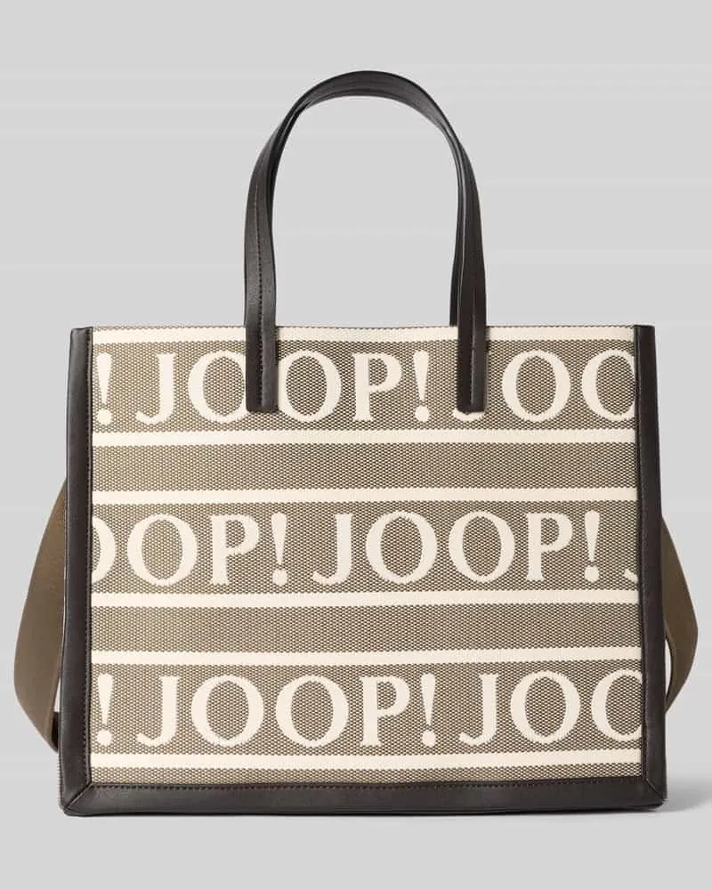 JOOP! Shopper mit Allover-Logo-Stitching Modell 'Aurelia Taupe