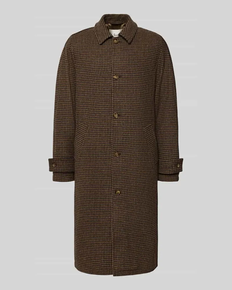 forét Mantel aus Wolle mit Ärmelriegeln Modell 'PINE Mittelbraun