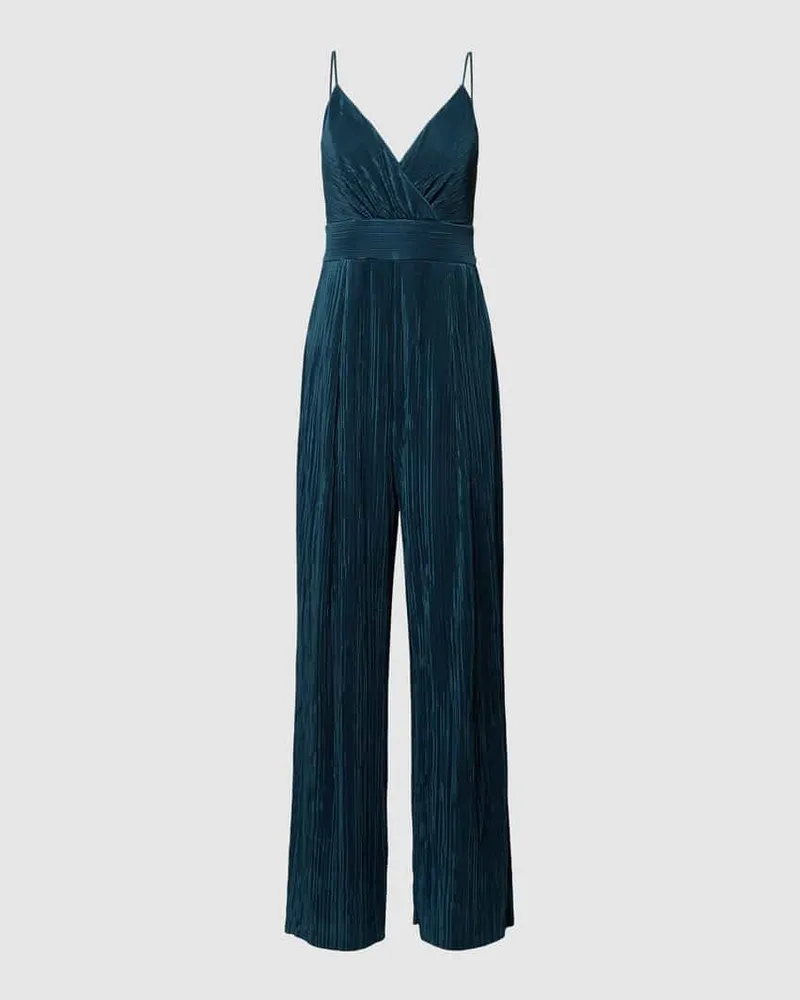 JAKE*S Jumpsuit mit V-Ausschnitt Lagune