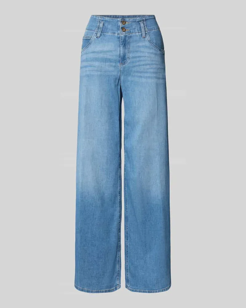 Brax Wide Leg Jeans aus Baumwoll-Mix Modell 'STYLE.MAINE Blau