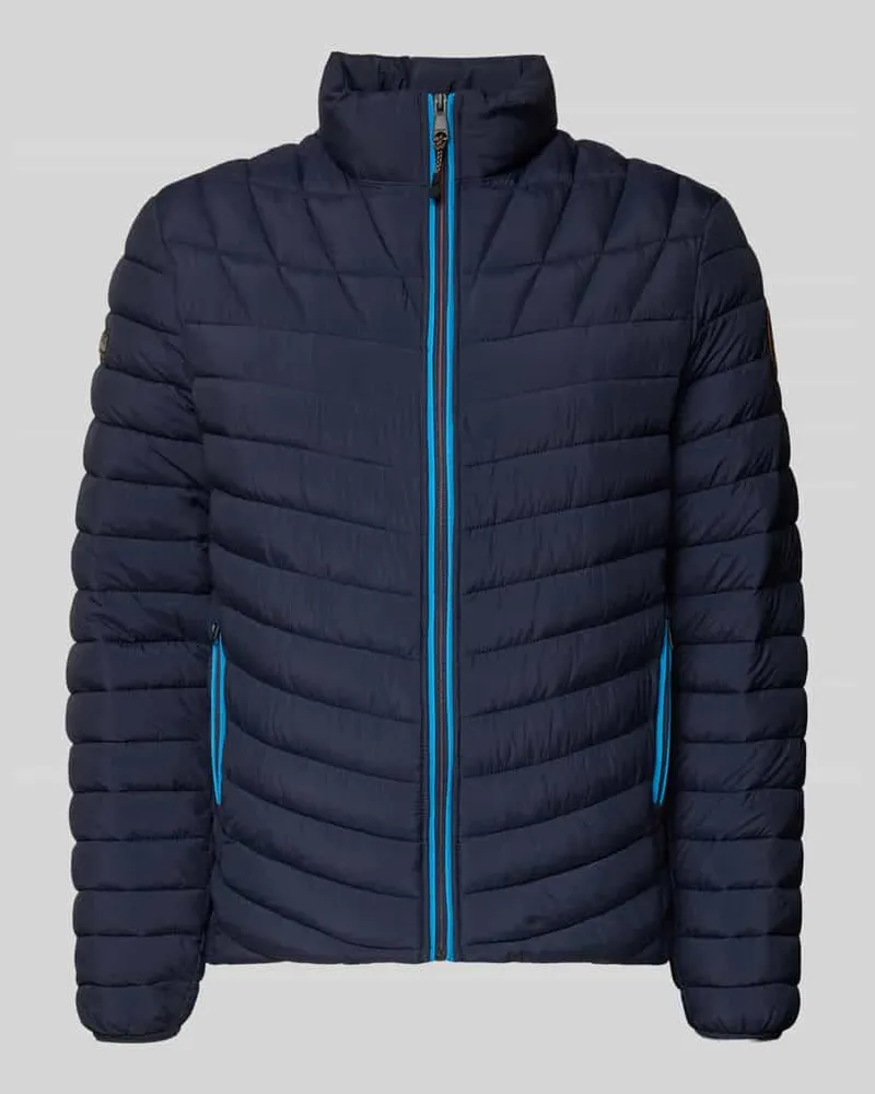 Napapijri Regular Fit Steppjacke mit gefüttertem Stehkragen Modell 'Lapaz Marine