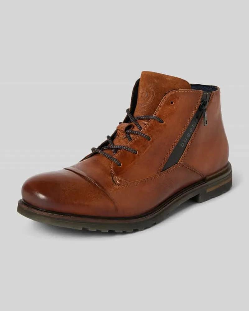 Bugatti Boots aus Leder Modell 'Vittore Cognac