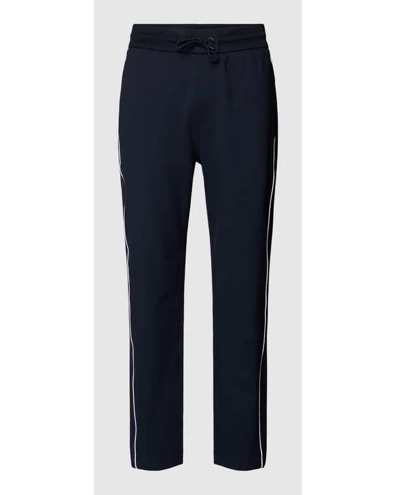 HUGO BOSS Sweatpants mit Kontrastpaspeln Modell 'Lamont Marine