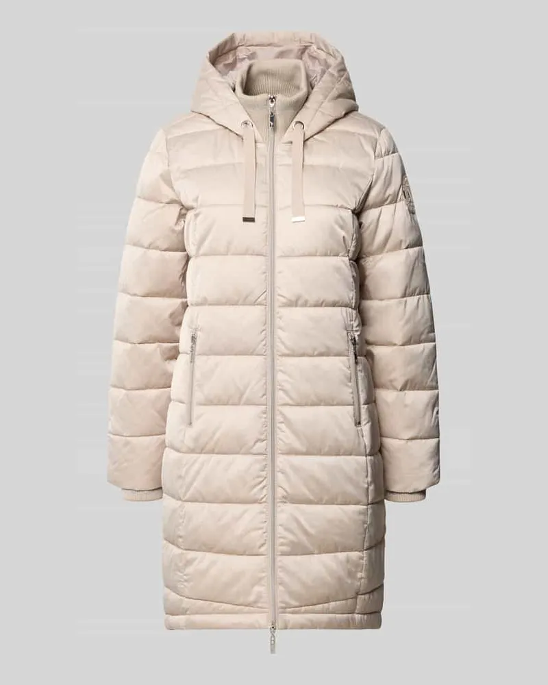 monari Regular Fit Steppmantel mit Zweiwege-Reißverschluss Sand