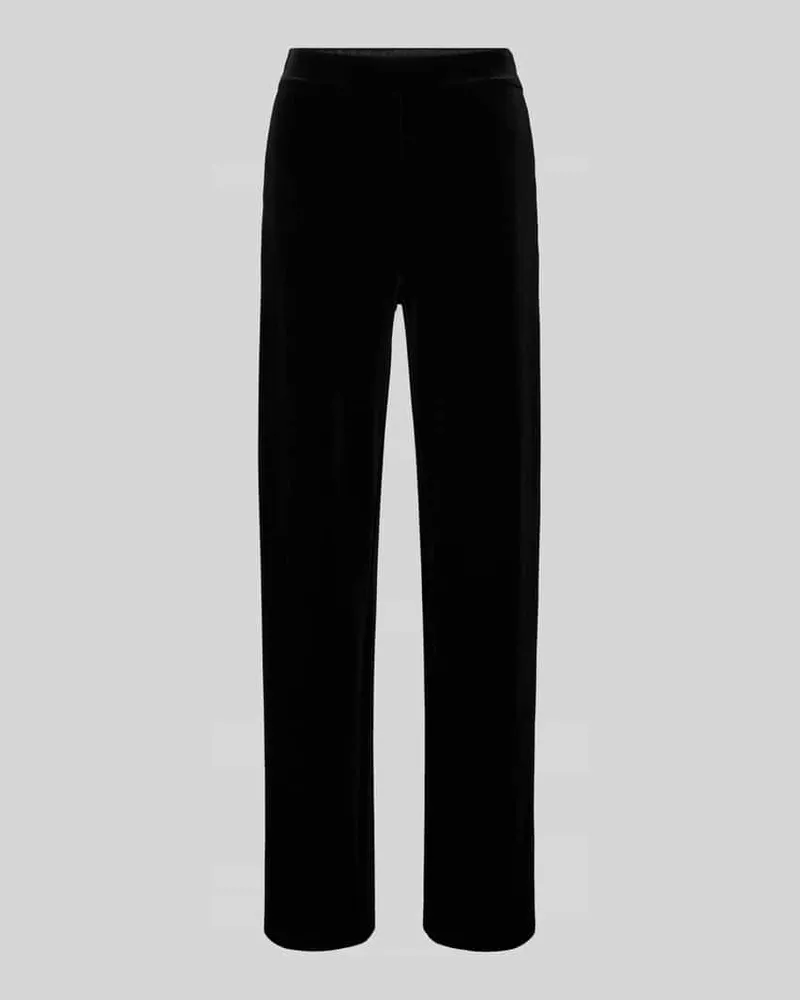 Emporio Armani Straight Leg Stoffhose mit elastischem Bund Black