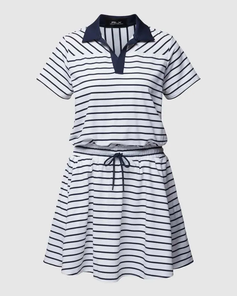 Ralph Lauren Minikleid mit Streifenmuster Weiss