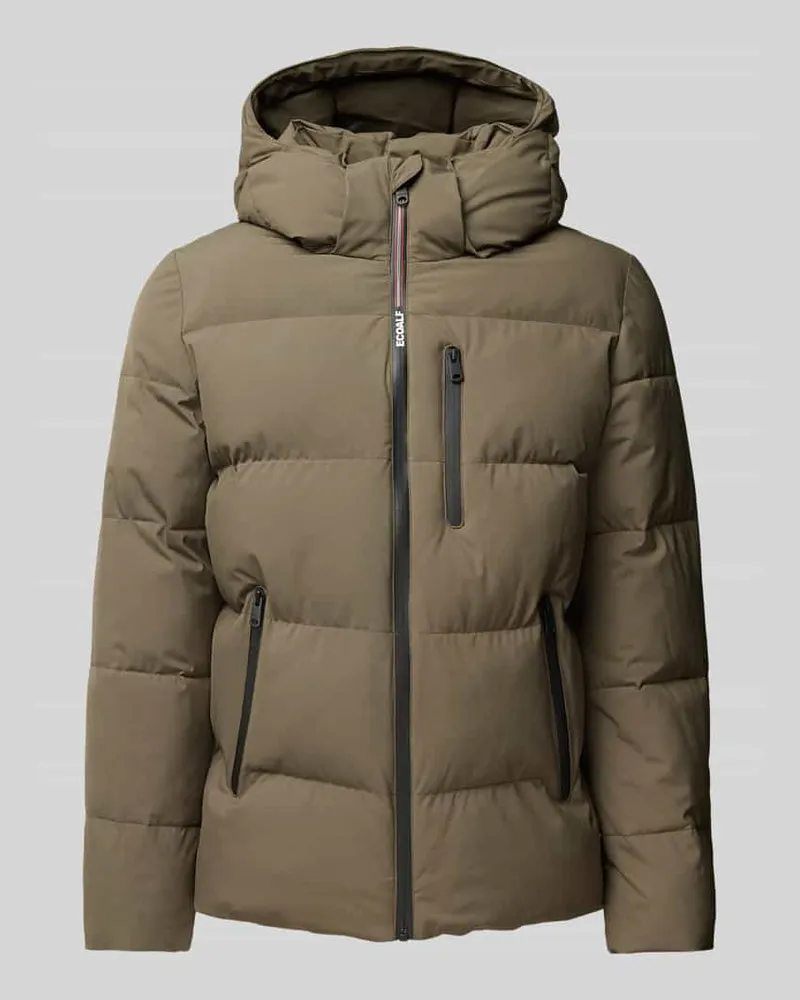 ECOALF Steppjacke mit Kapuze Modell ''BAZON Oliv