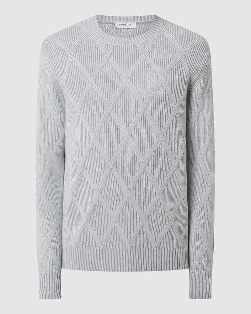 Gran Sasso Pullover mit Kaschmir-Anteil Silber