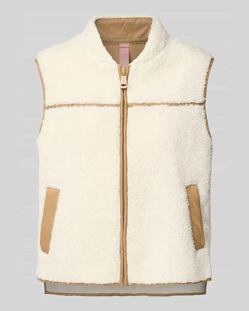 Mos Mosh Weste aus Teddyfell mit Eingrifftaschen Modell 'Rowe Ecru