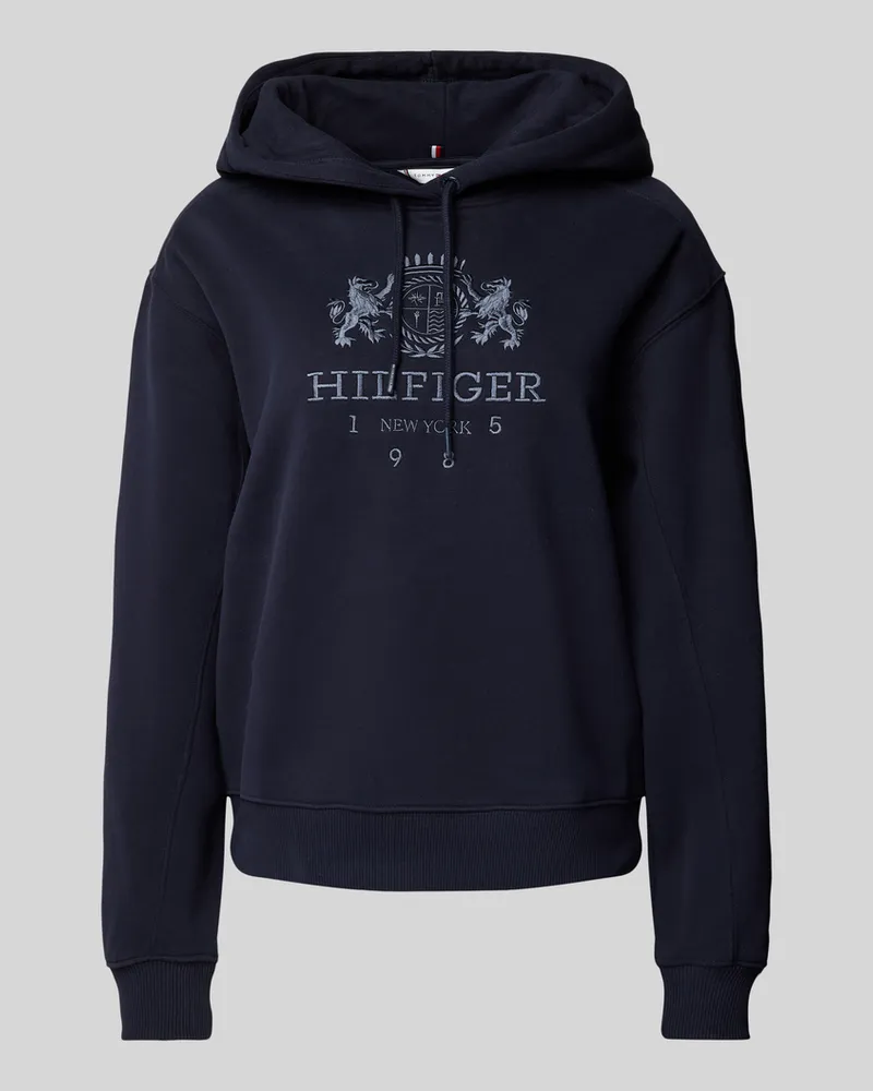 Tommy Hilfiger Hoodie mit Label-Stitching Dunkelblau