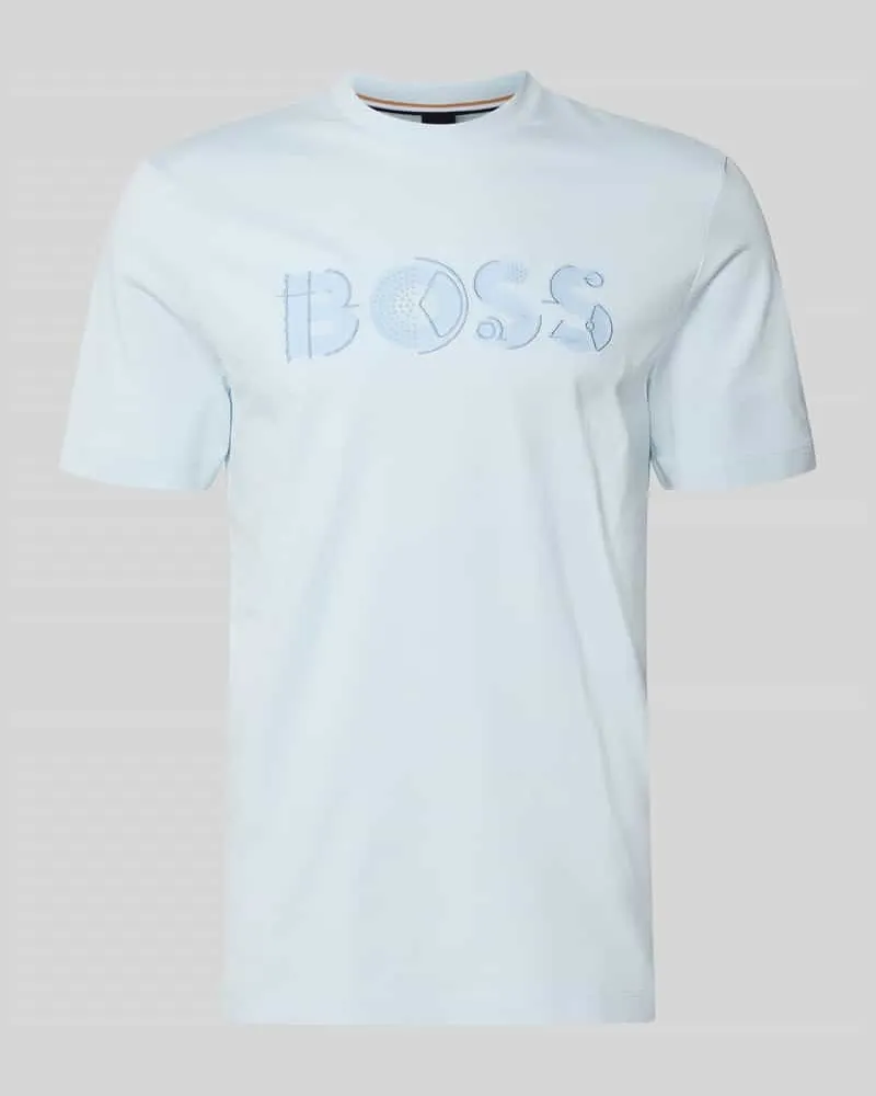 HUGO BOSS Regular Fit T-Shirt aus reiner Baumwolle Modell 'C-THOMPSON 89 Hellblau