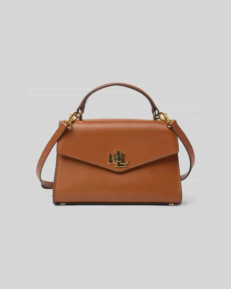 Ralph Lauren Satchel Bag mit Label-Detail Modell 'FARRAH Cognac