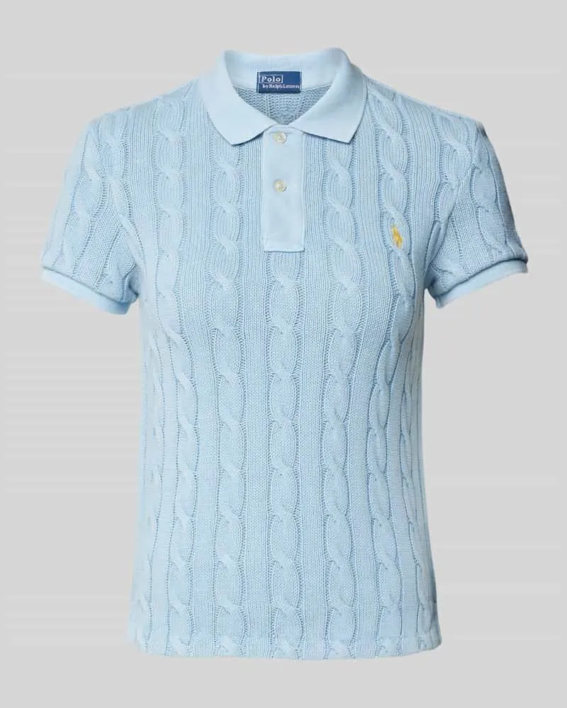 Ralph Lauren Poloshirt mit Strick-Optik Blau
