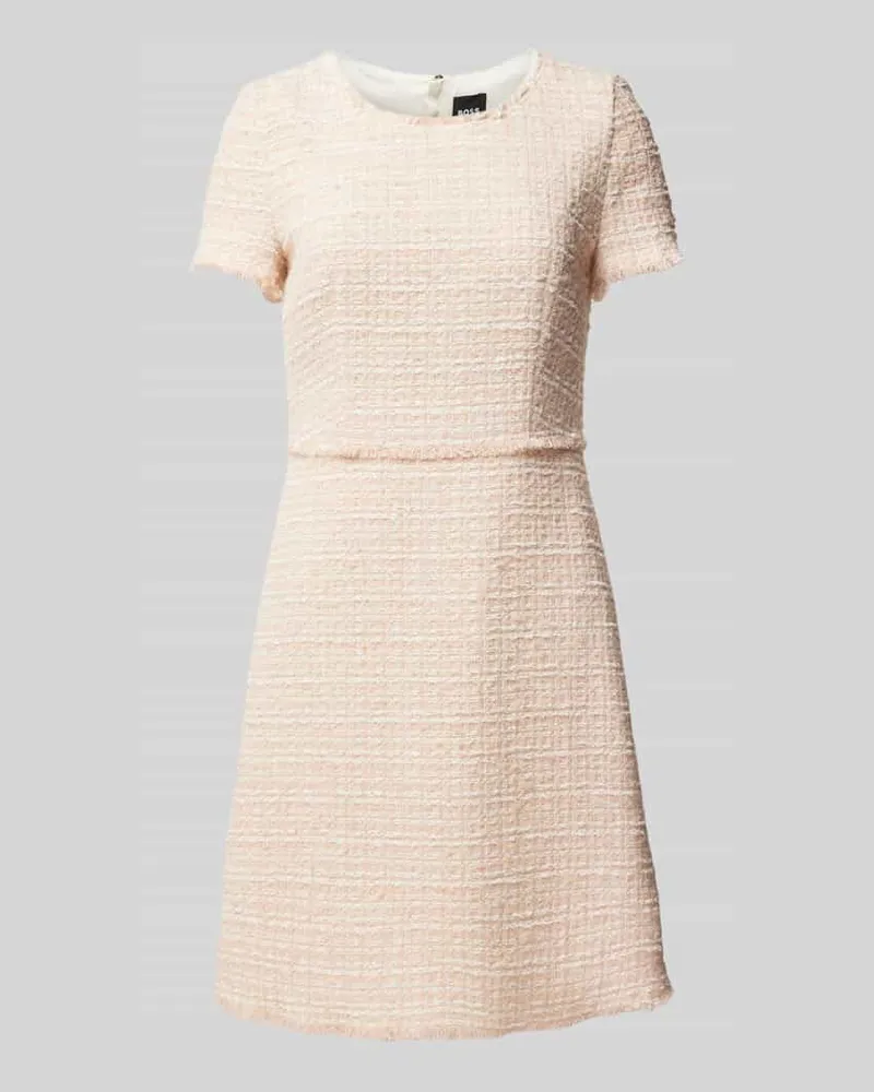 HUGO BOSS Minikleid mit Strukturmuster Modell 'Detona Hellrosa