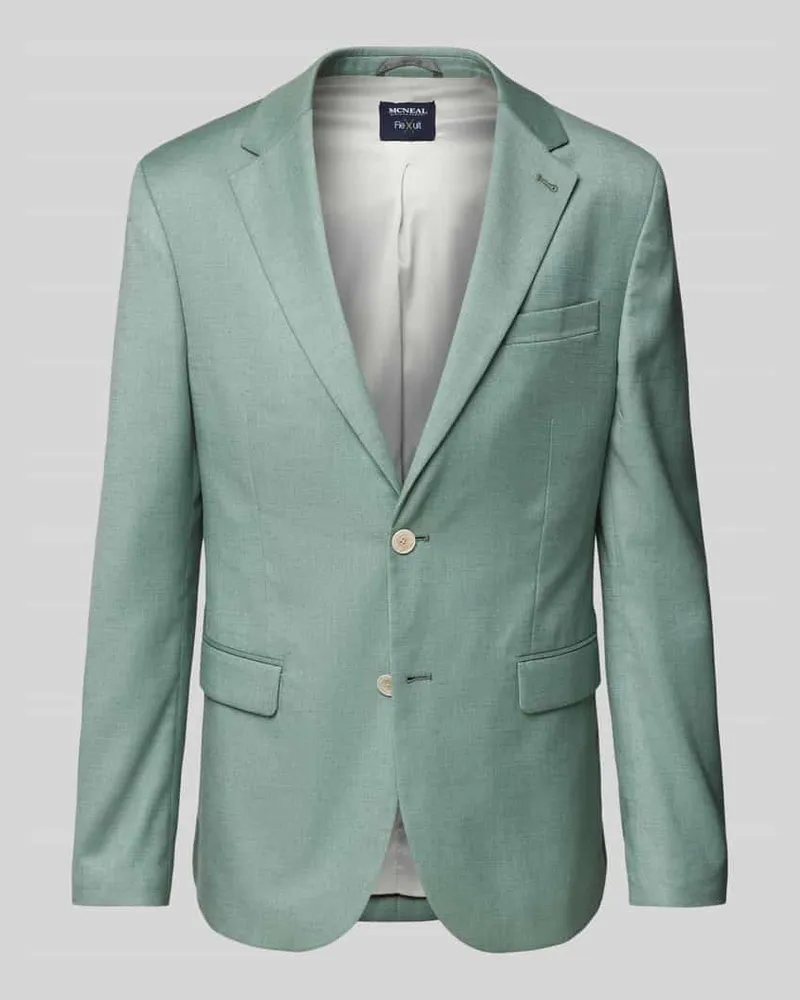 McNeal Slim Fit Anzugsakko mit Leinen-Anteil Gruen